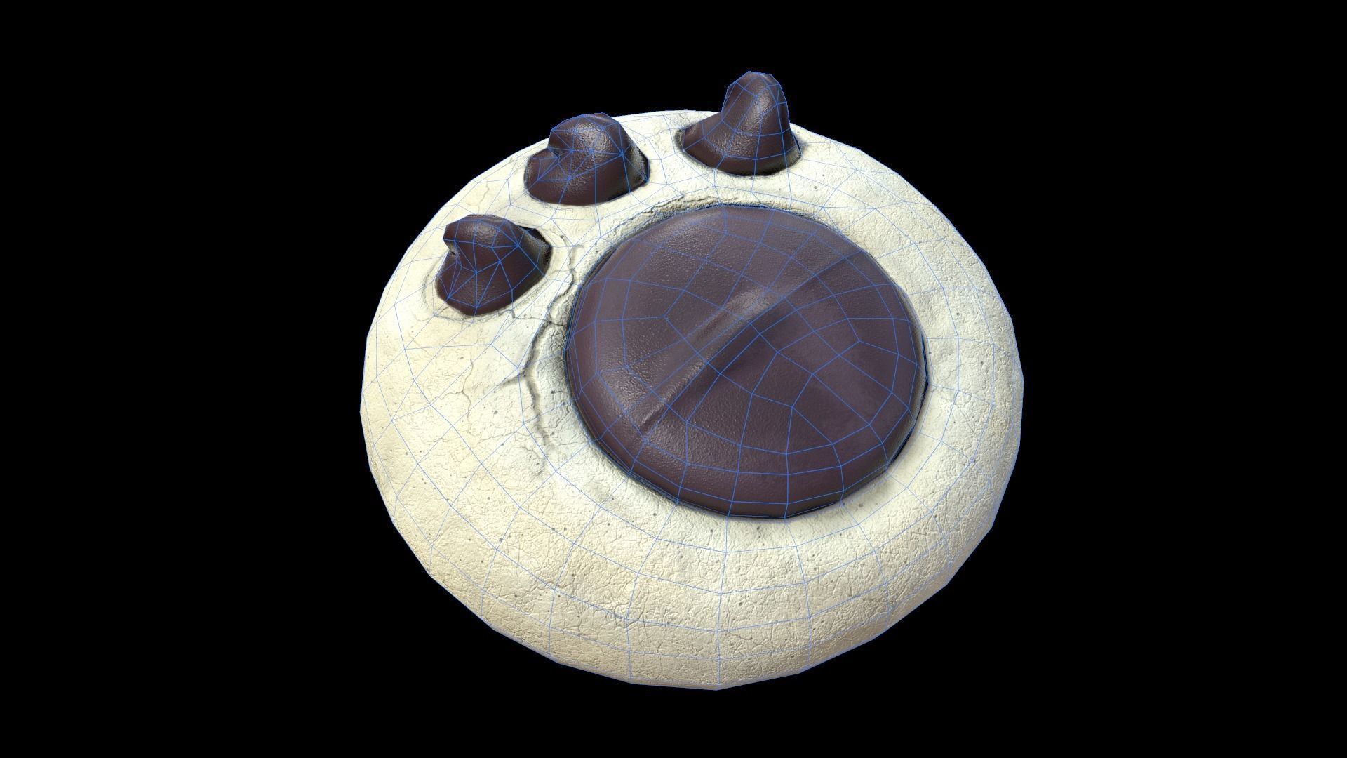 Paw Cookie Low-poly 3D model_10