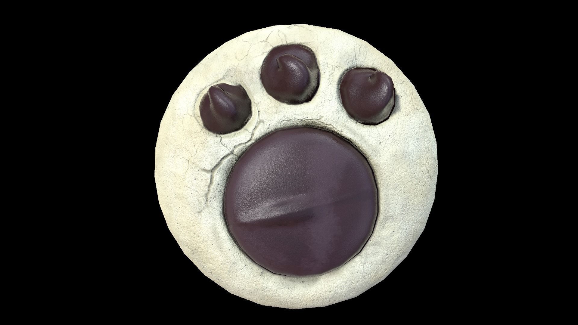 Paw Cookie Low-poly 3D model_5