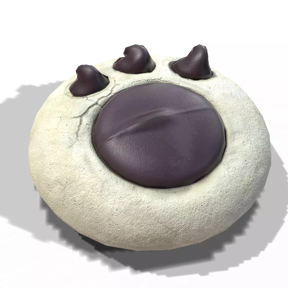 Paw Cookie Low-poly 3D model_0