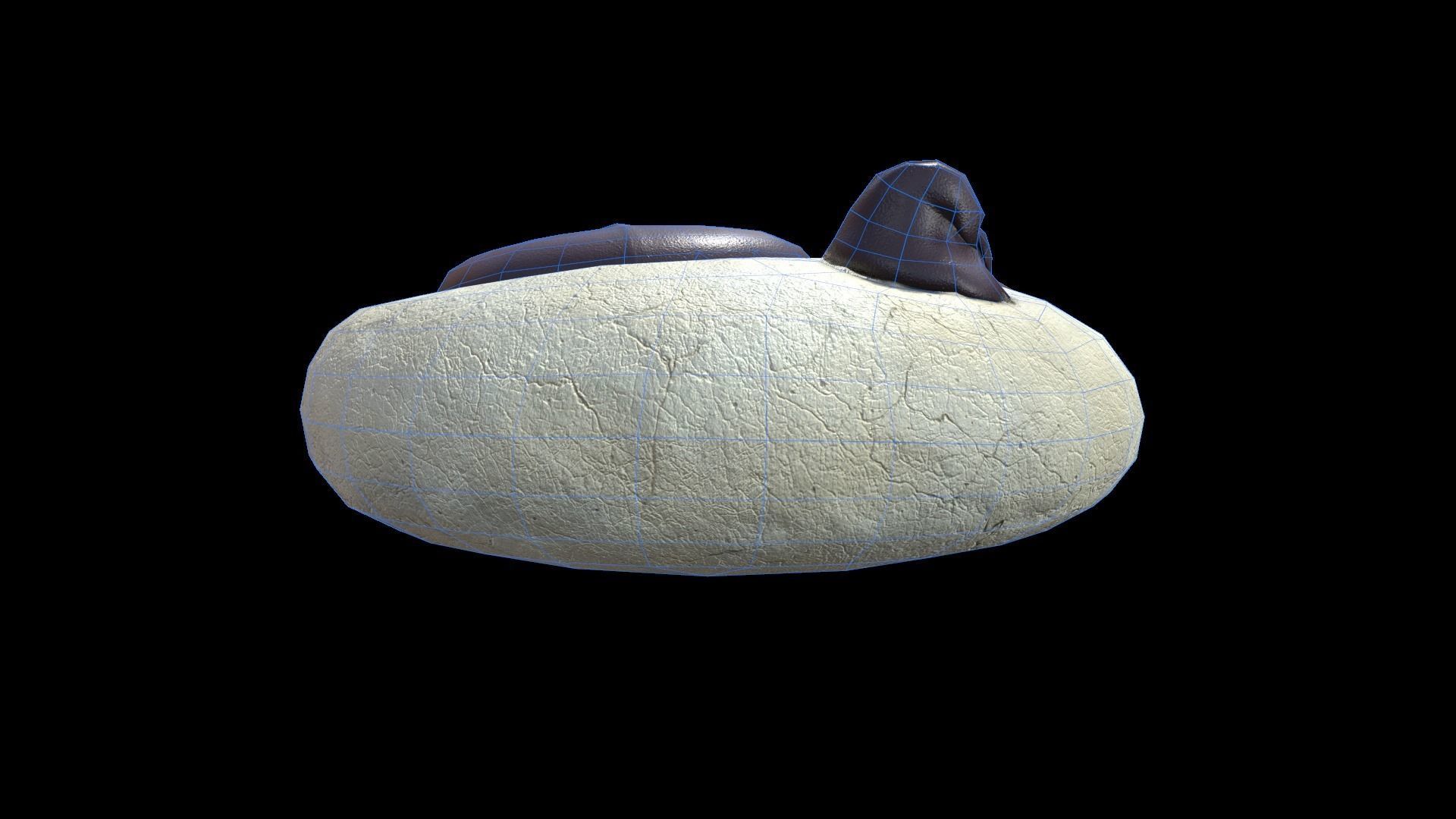 Paw Cookie Low-poly 3D model_9