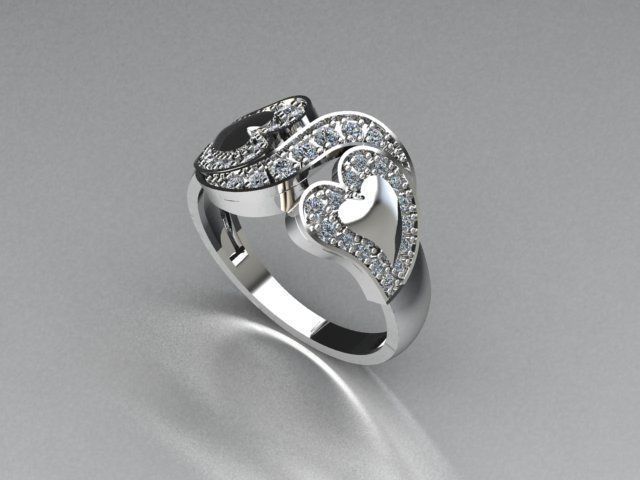 jewelry ring 3D print model_5