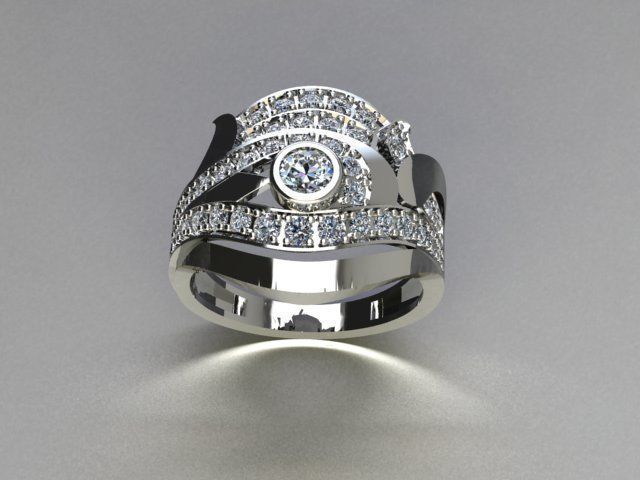 jewelry ring 3D print model_3