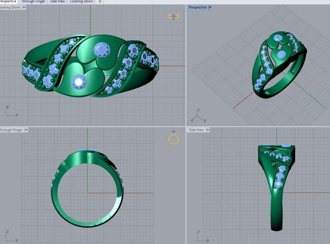 jewelry ring 3D print model_6
