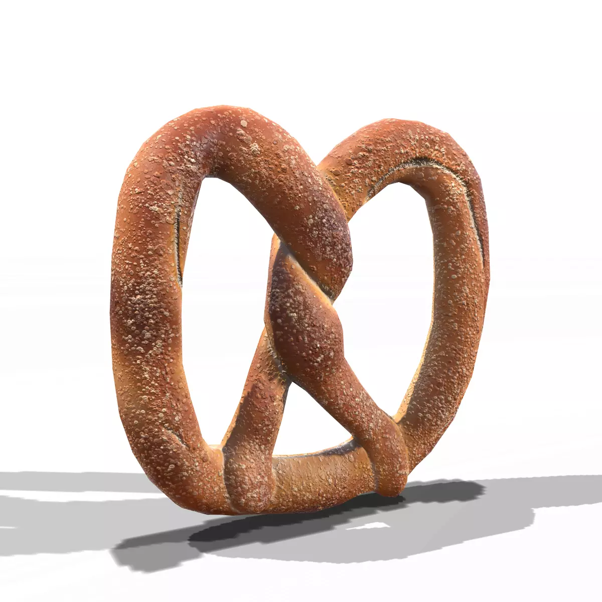 Pretzel Low-poly 3D model_0