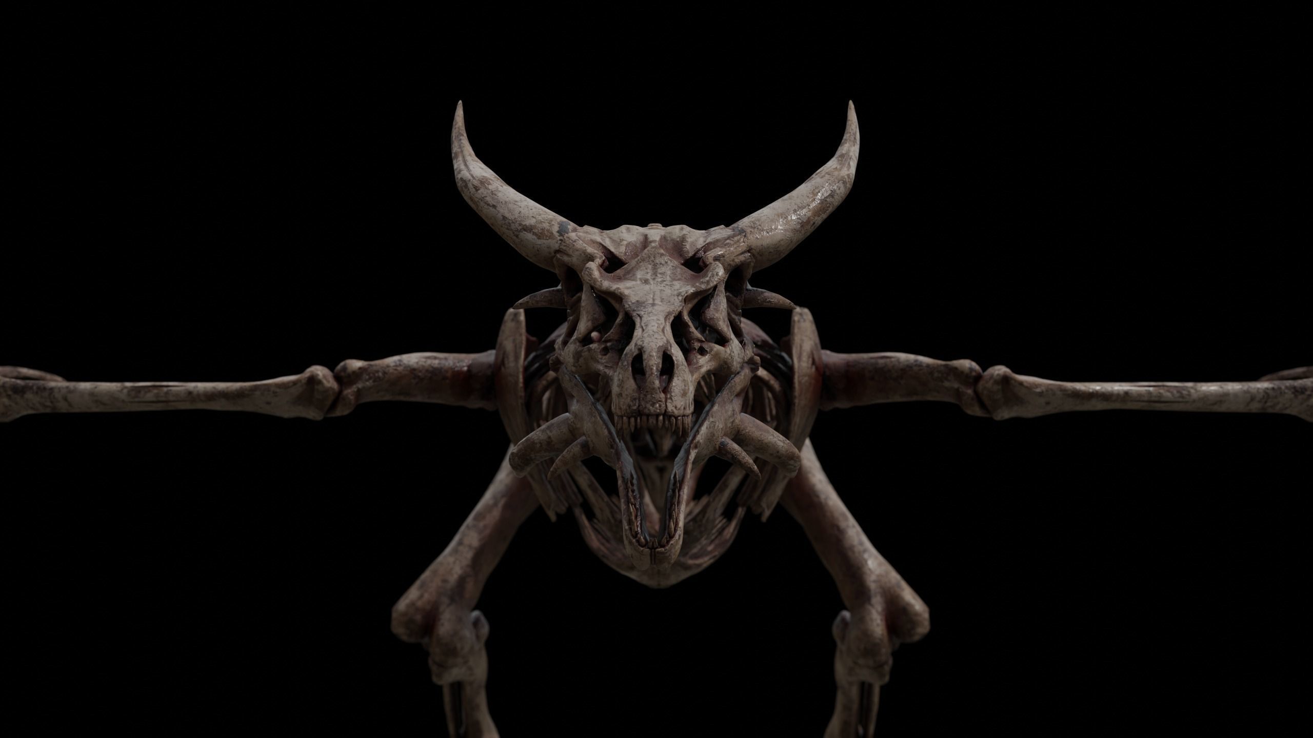 Dragon Wyvern Skeleton Low-poly 3D model_22