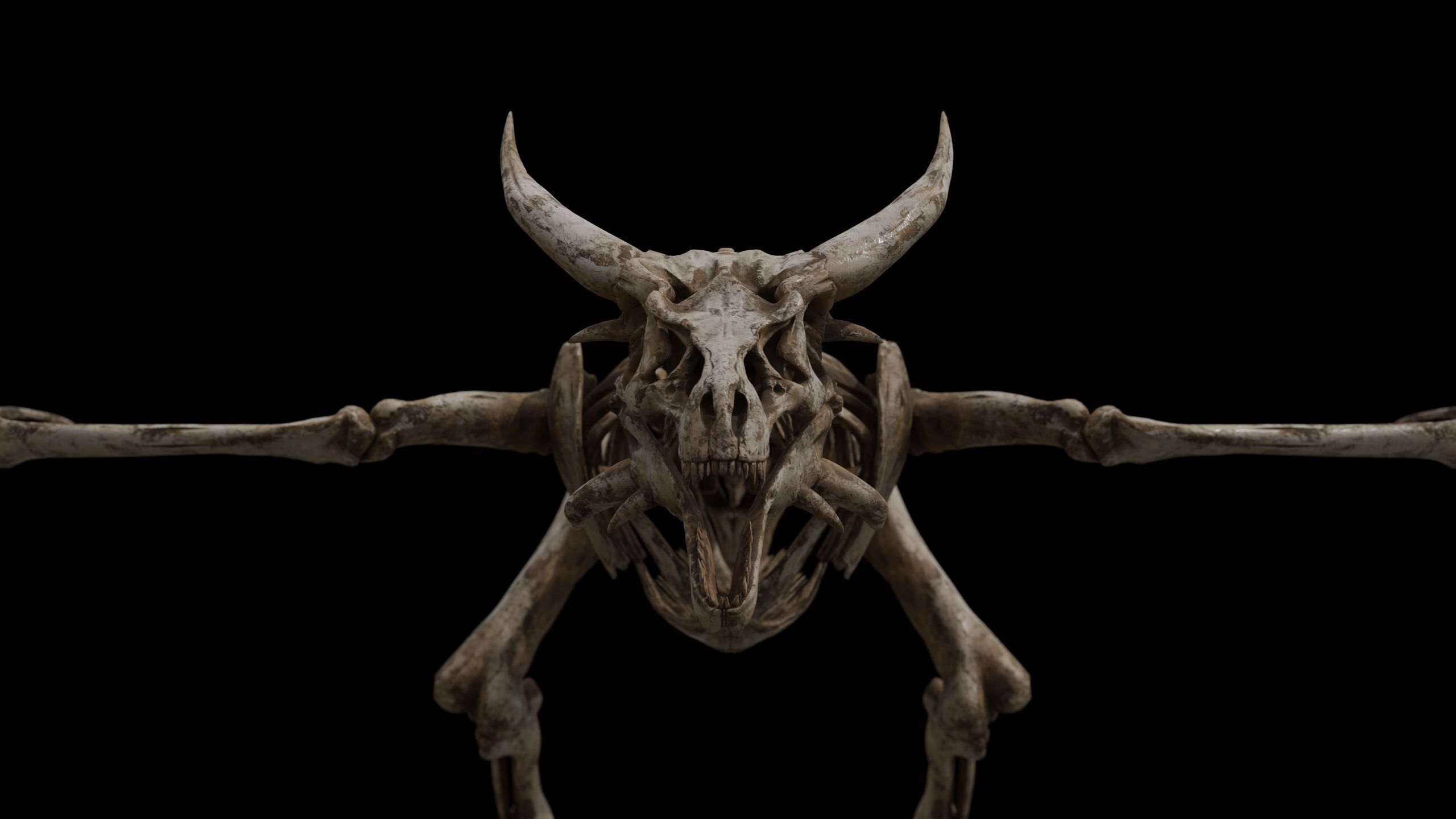 Dragon Wyvern Skeleton Low-poly 3D model_23