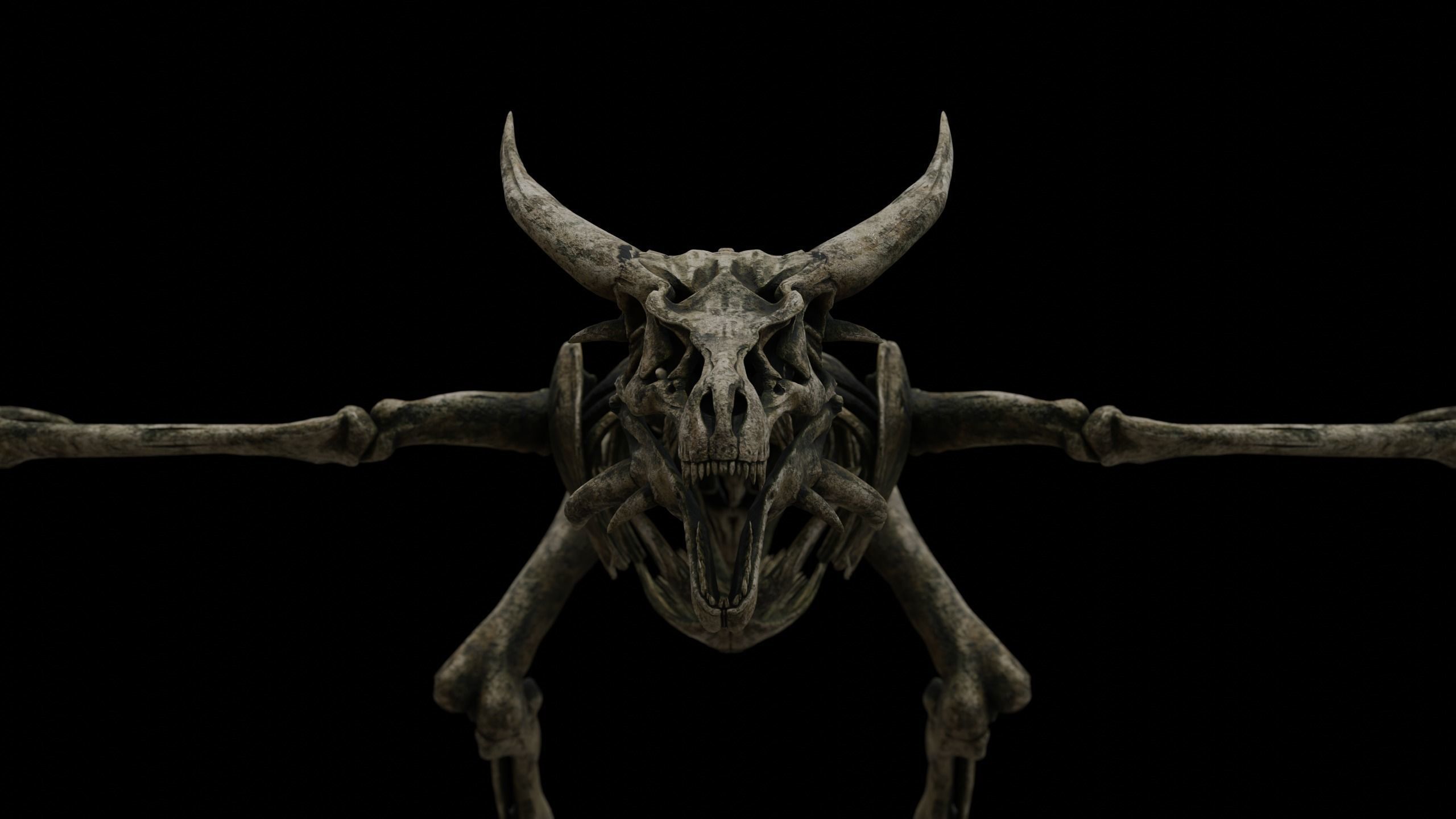 Dragon Wyvern Skeleton Low-poly 3D model_21