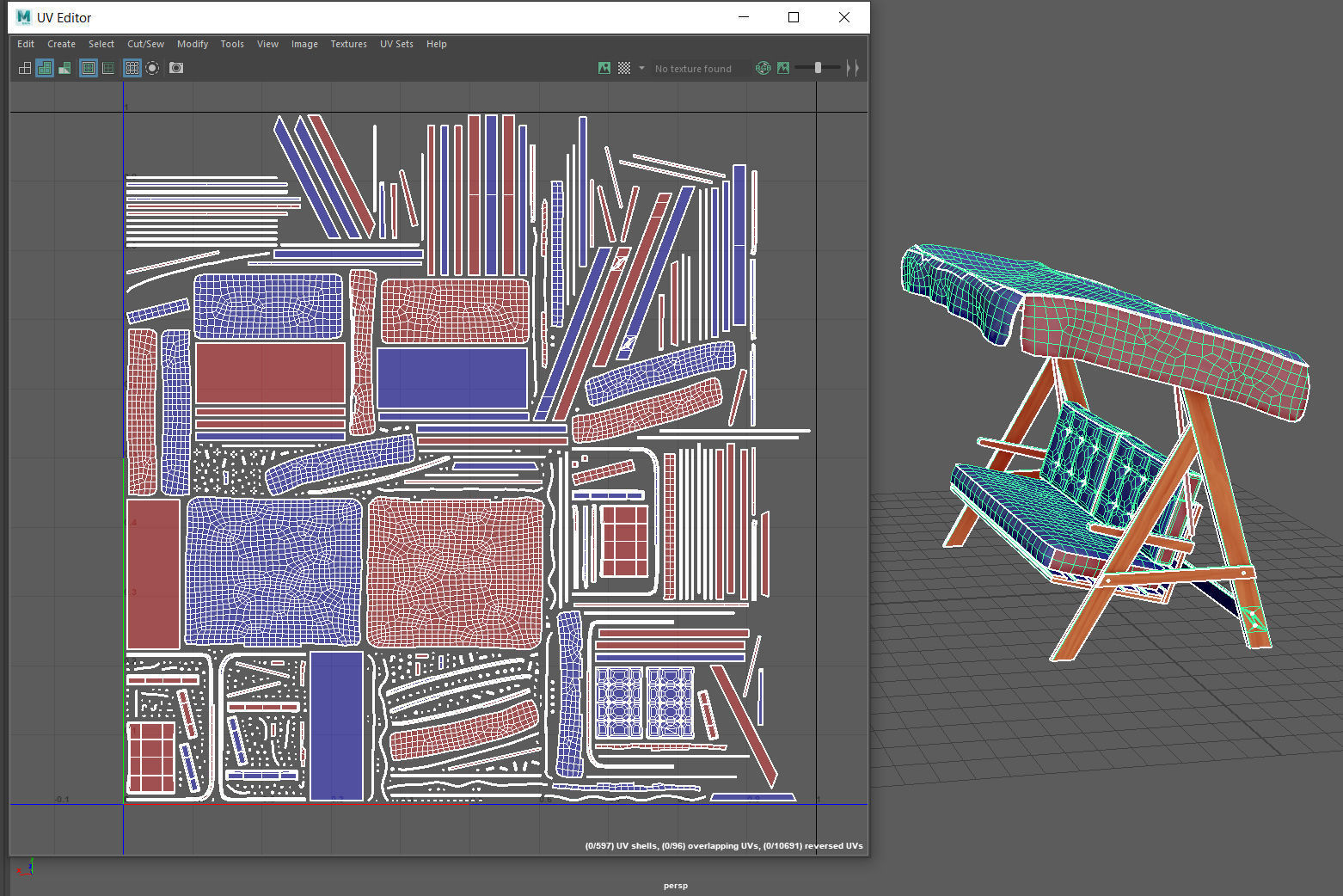 Hollywood Swing Low-poly 3D model_18