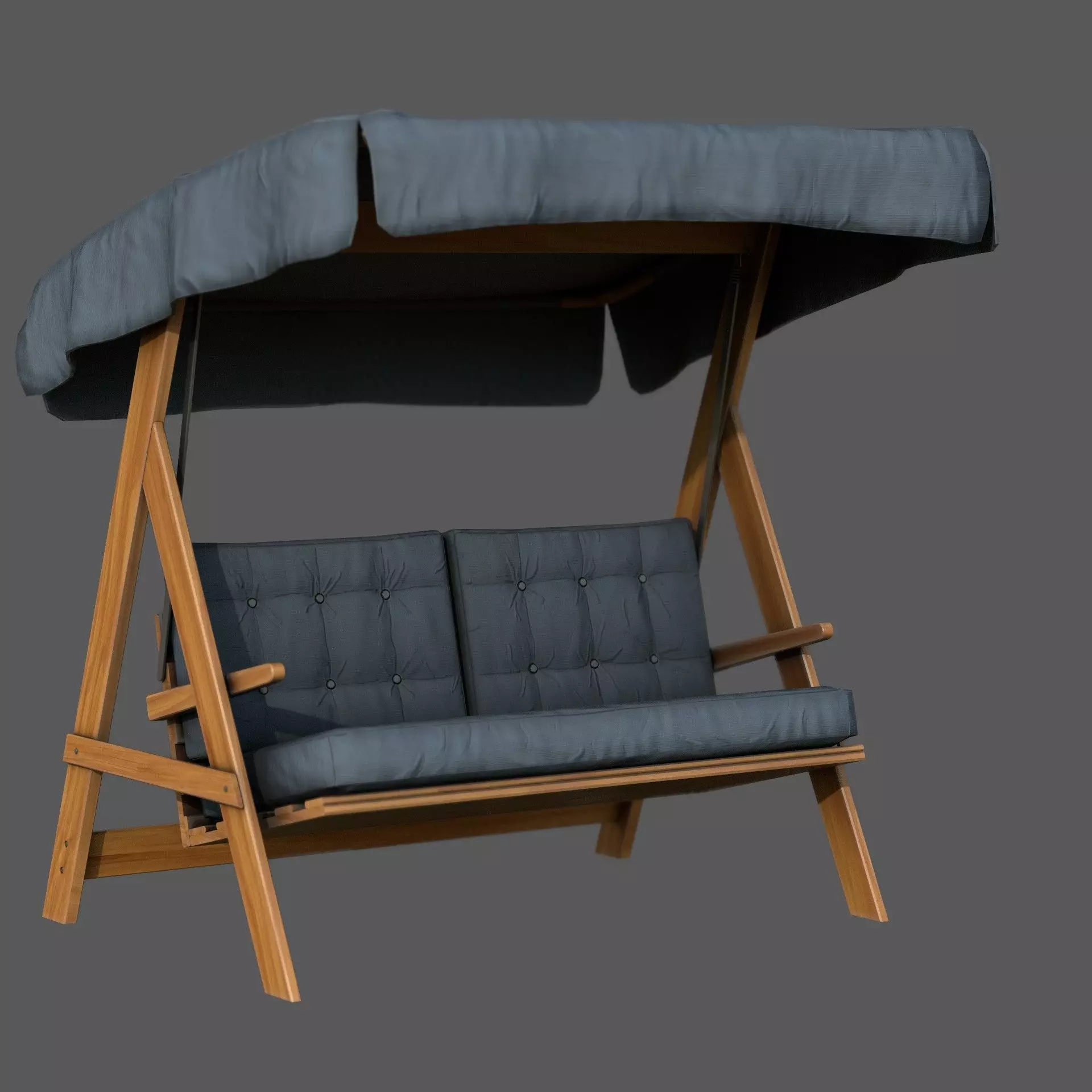 Hollywood Swing Low-poly 3D model_0