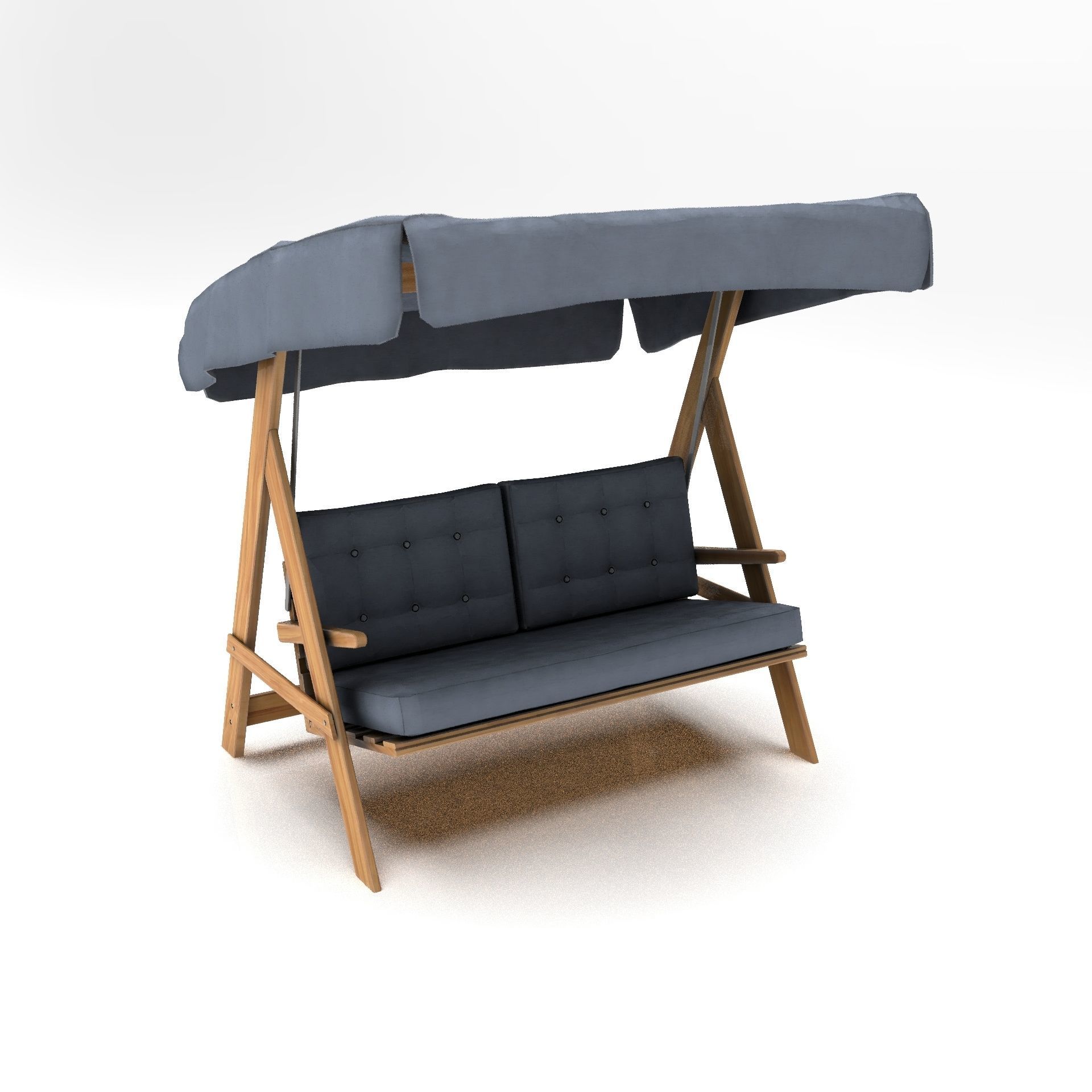 Hollywood Swing Low-poly 3D model_9