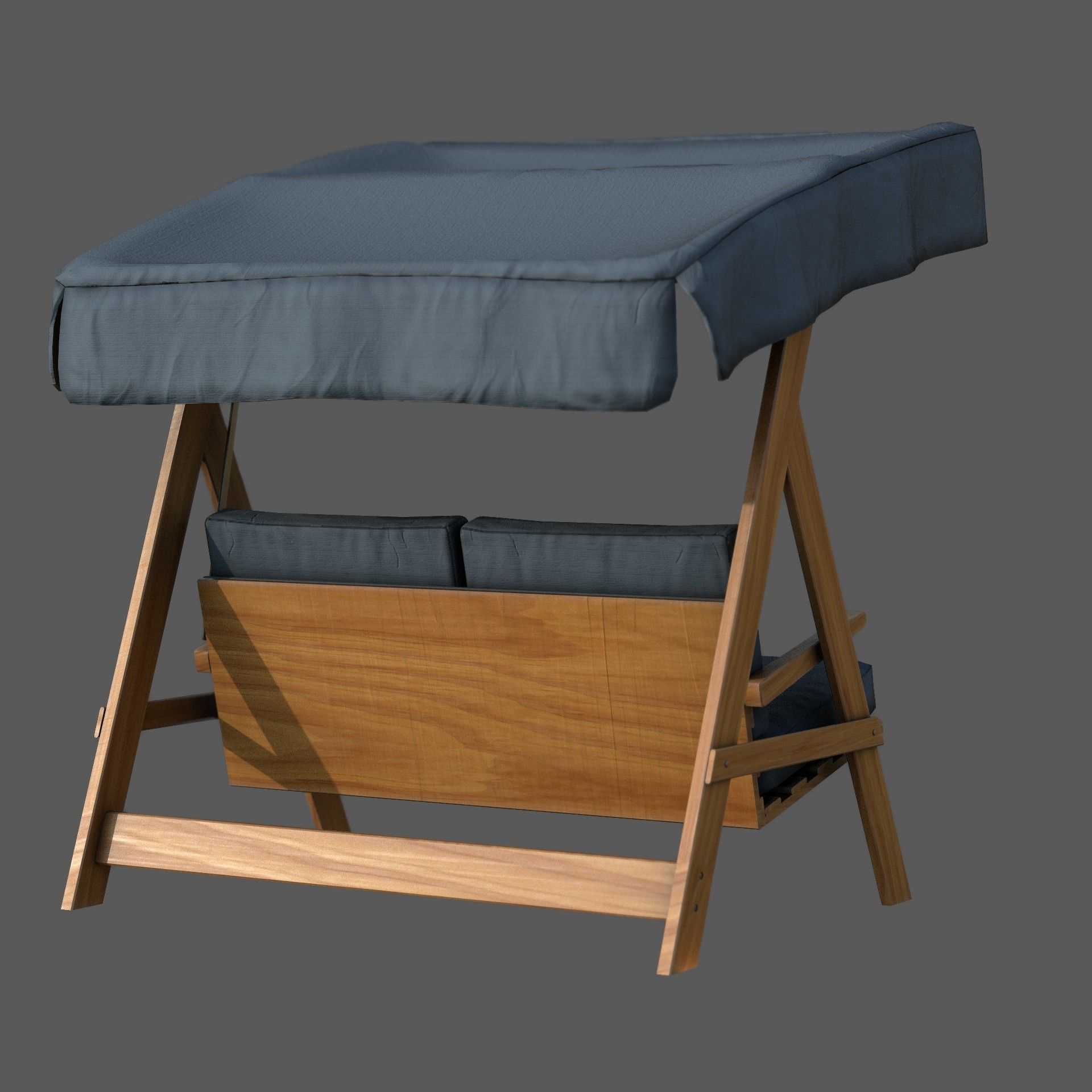 Hollywood Swing Low-poly 3D model_10