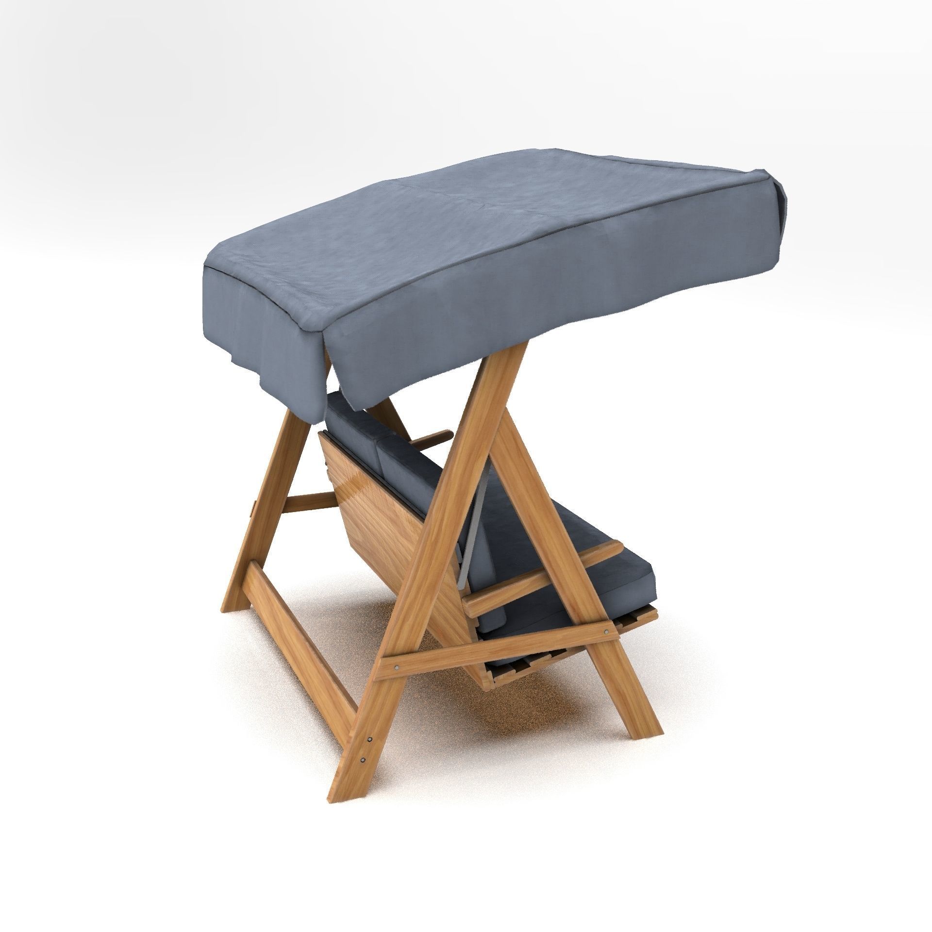 Hollywood Swing Low-poly 3D model_7