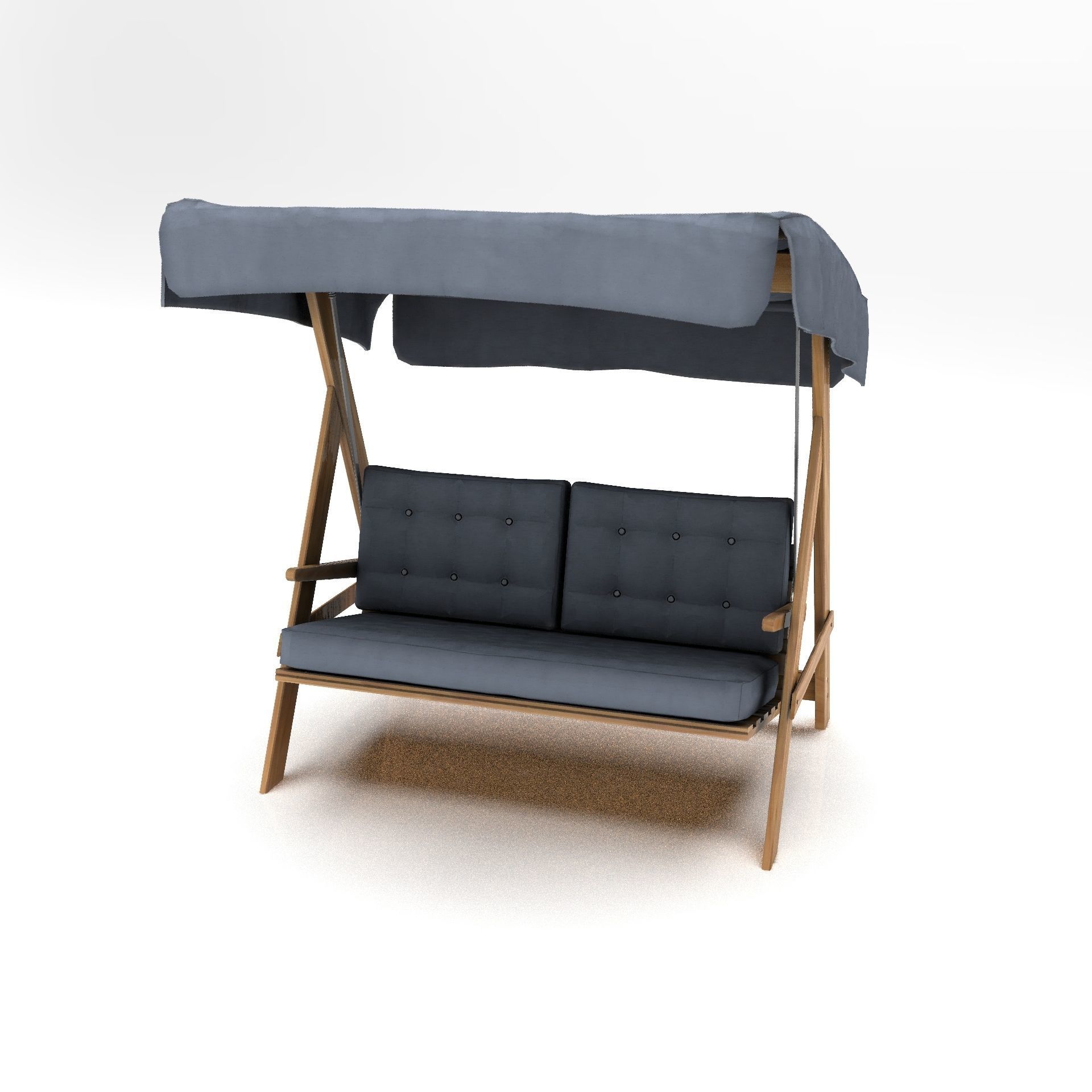 Hollywood Swing Low-poly 3D model_2