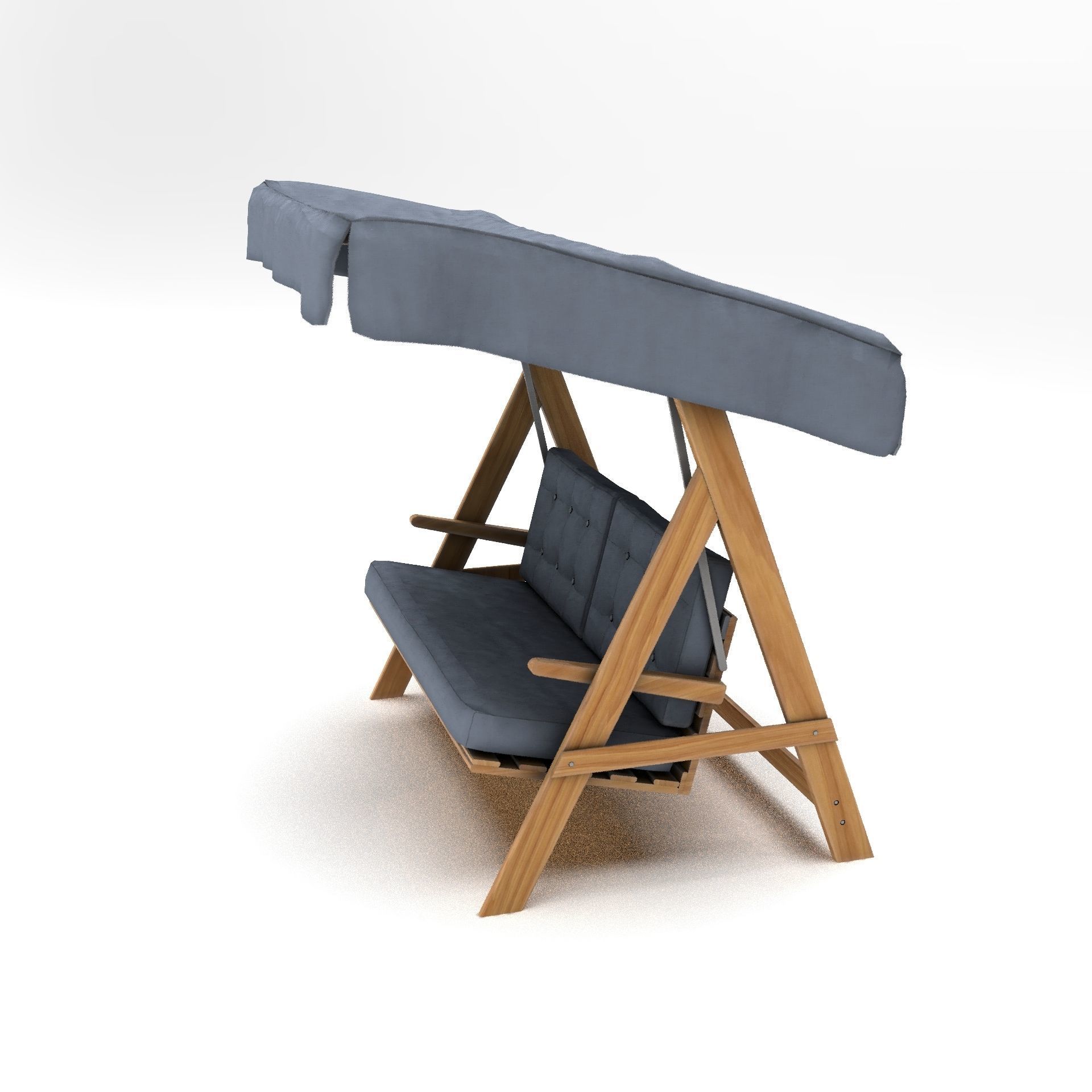 Hollywood Swing Low-poly 3D model_5