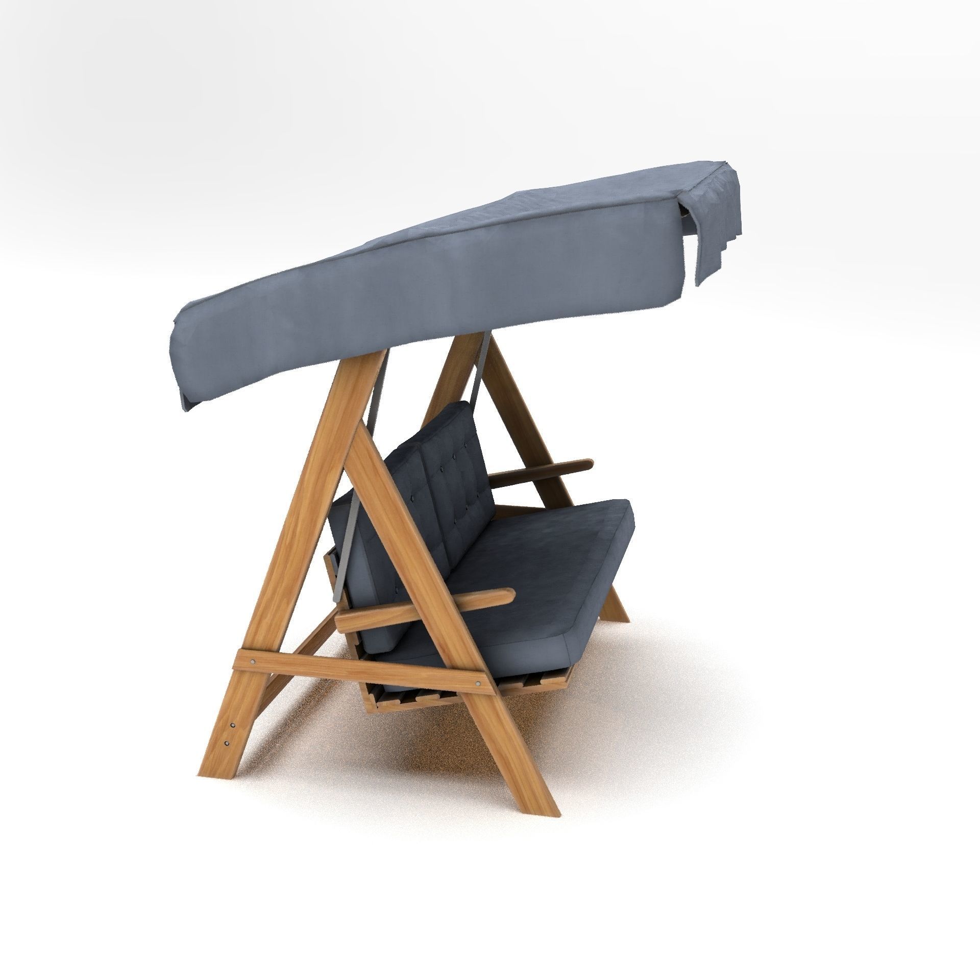 Hollywood Swing Low-poly 3D model_8