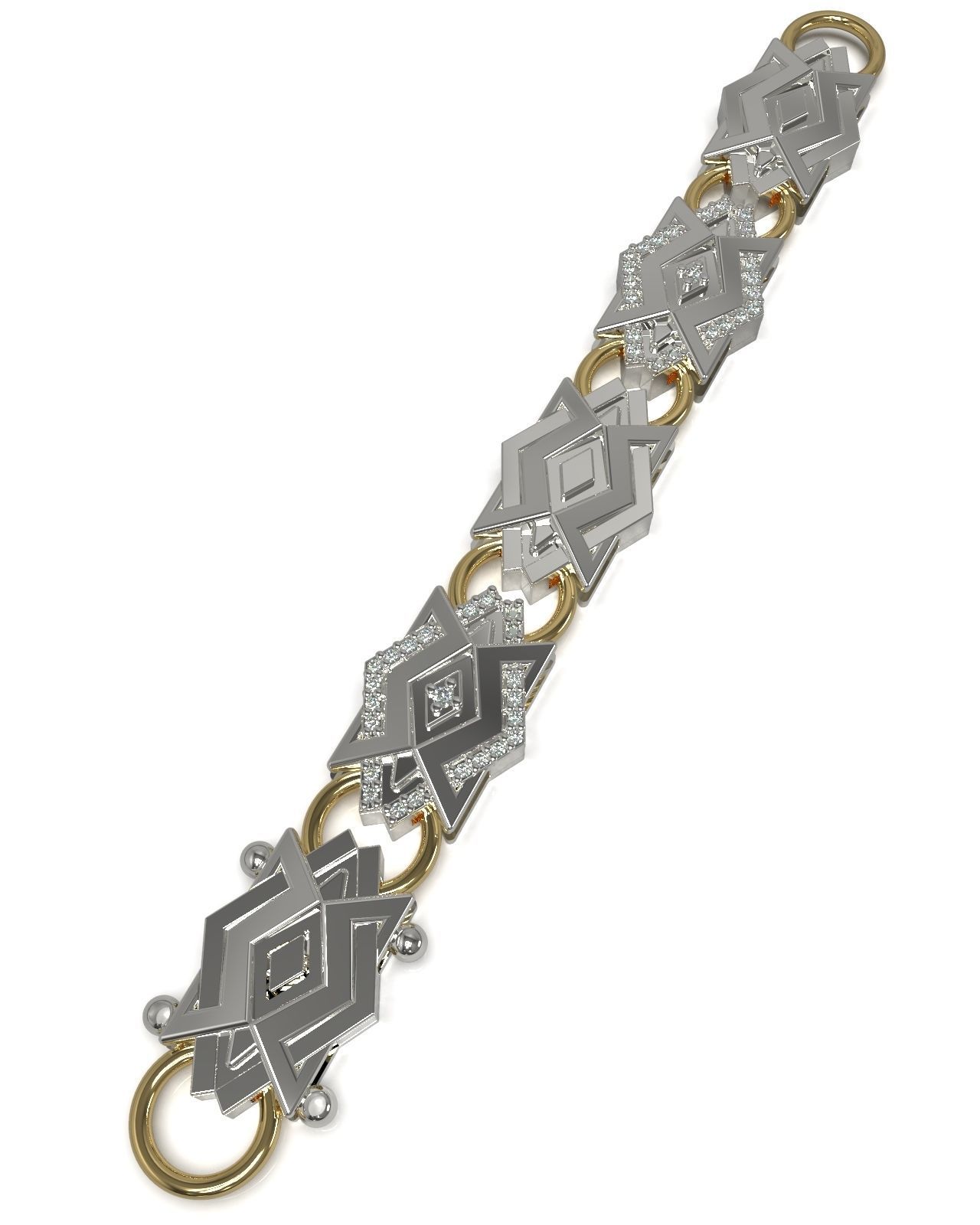 Necklace bracelet chain link v7 3D print model_6