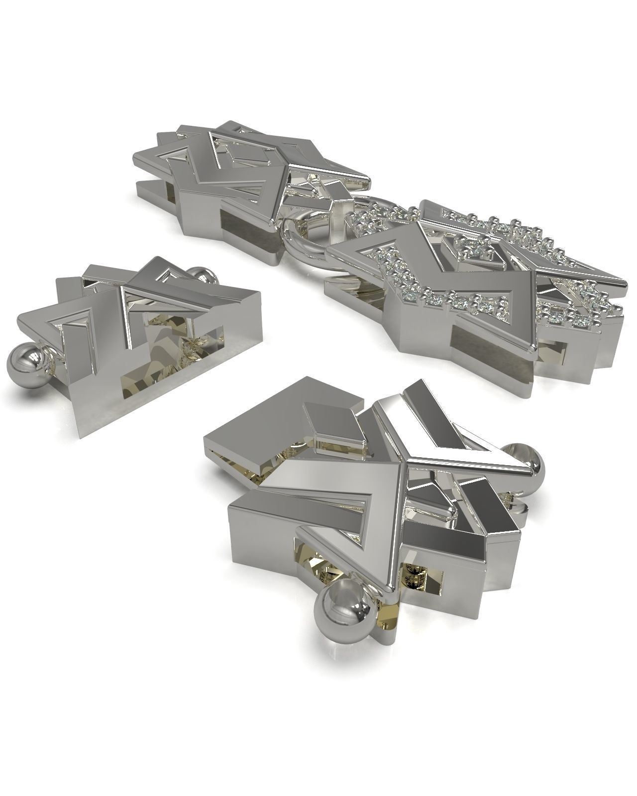 Necklace bracelet chain link v7 3D print model_7