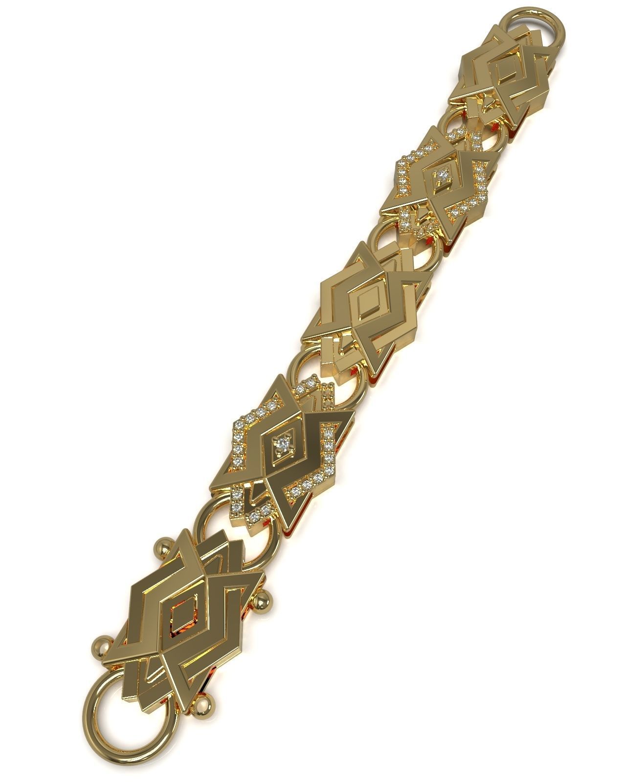 Necklace bracelet chain link v7 3D print model_4