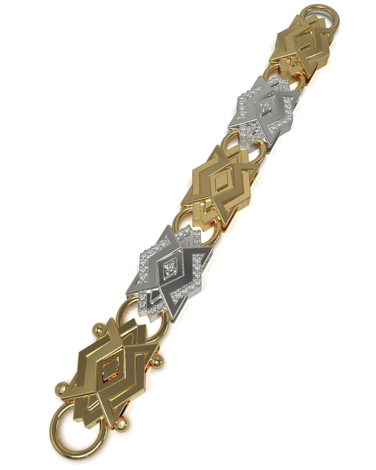 Necklace bracelet chain link v7 3D print model_5