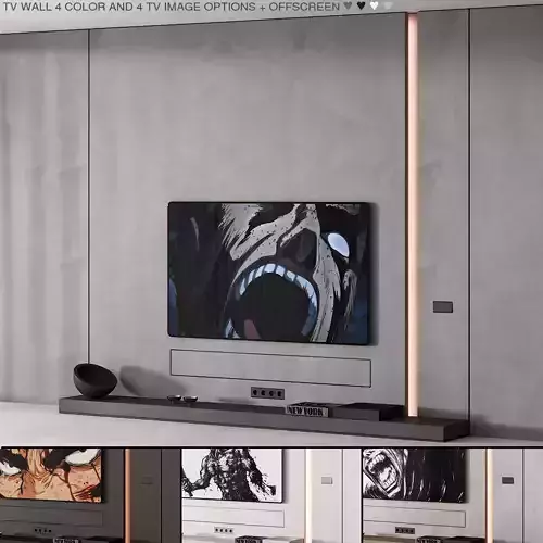 226 tv wall kit 08 minimal wall in 4 color and tv options 00