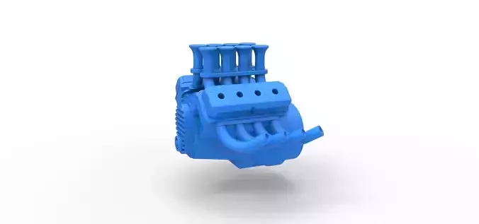 Engine V8 for vintage dragster Scale 1 to 25