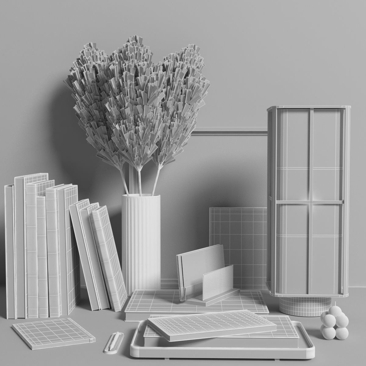 Decorative set 01 3D model_5