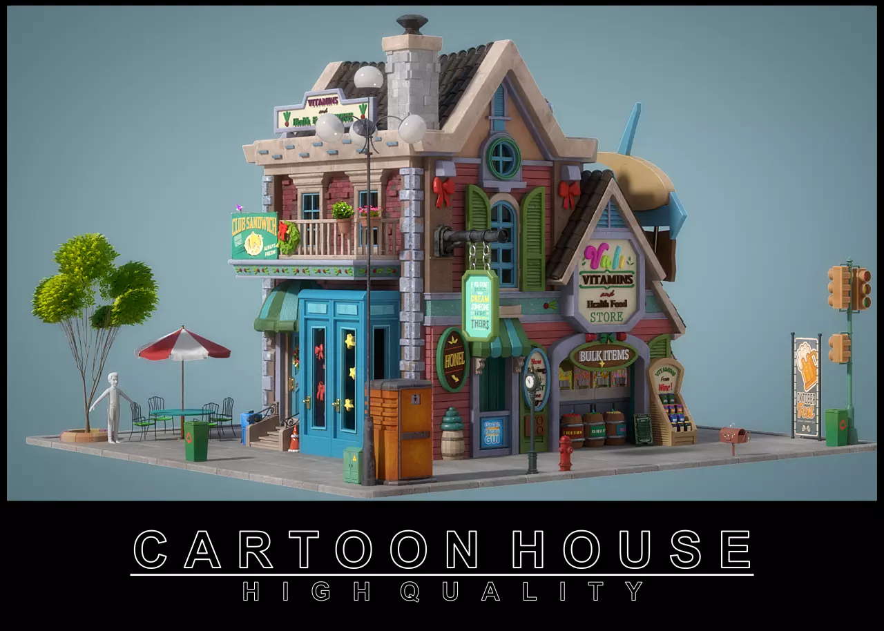 Cartoon House 21 3D model