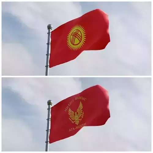 Animated Kyrgyzstan Flags
