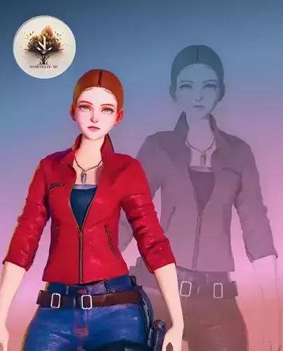 Low Poly and Rigged 3D Women Police Officer  Ready for Action Low-poly 3D model