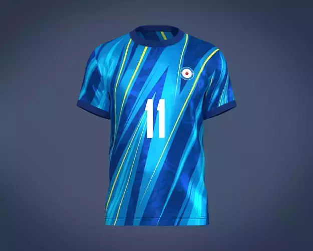 Soccer Football Blue Jersey Player-11