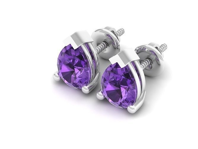 AV 408 Ladies Solitaire Stud Earrings 3D print model