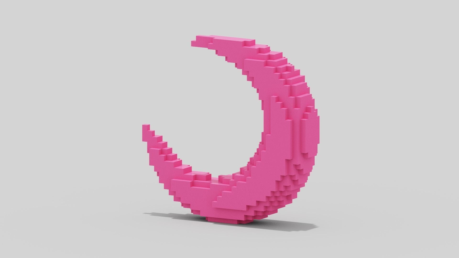 Pink Moon Low-poly 3D model_8