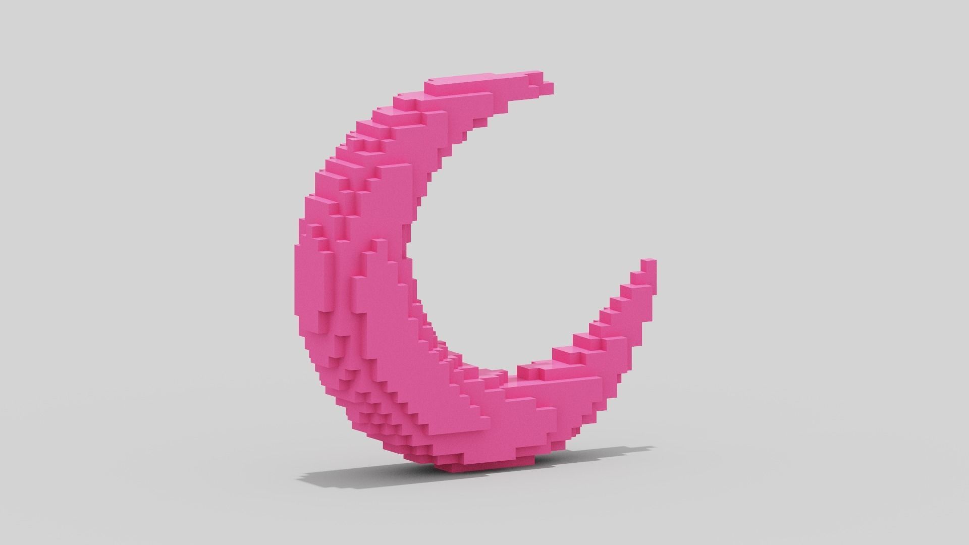 Pink Moon Low-poly 3D model_12