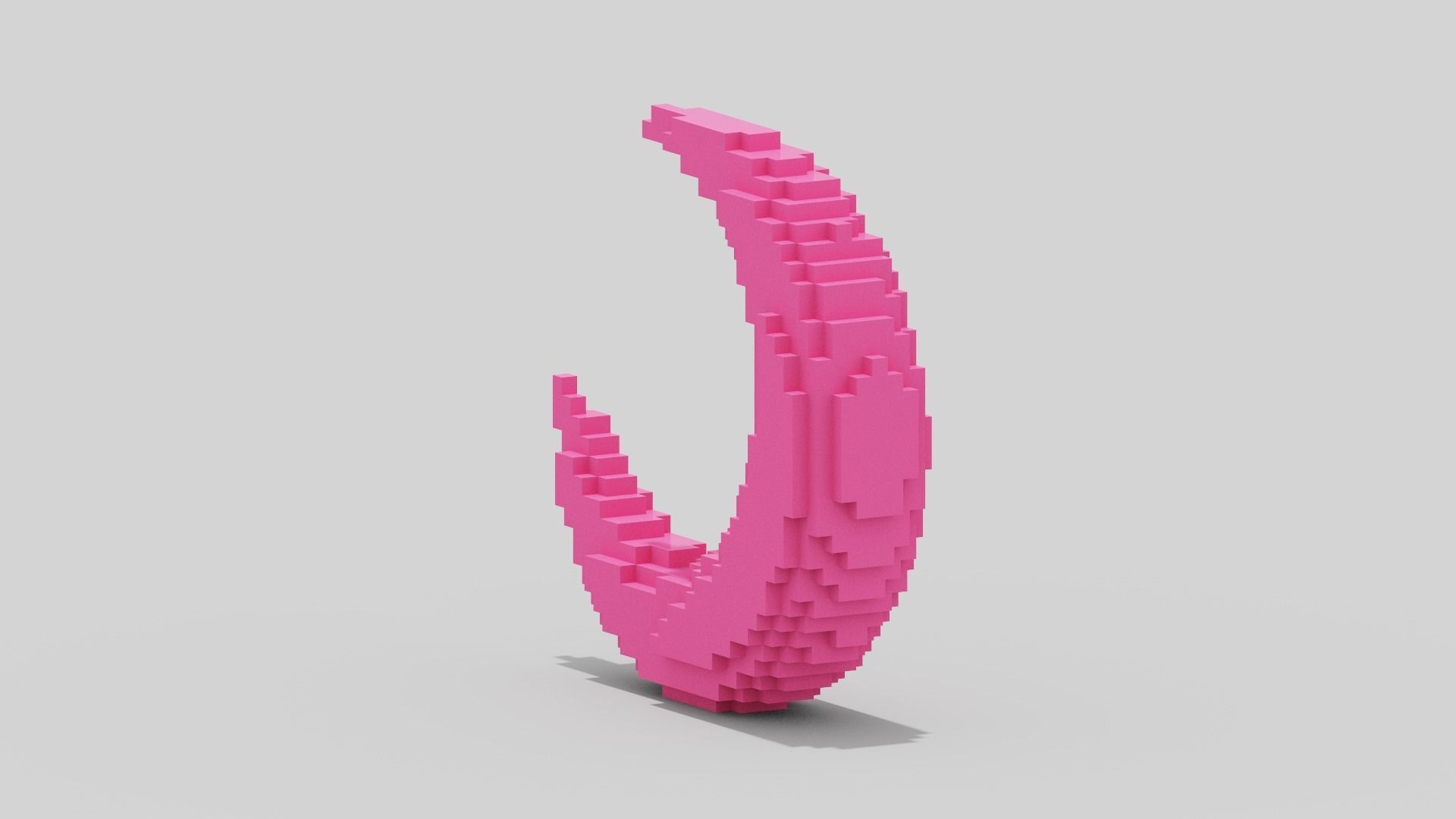 Pink Moon Low-poly 3D model_9