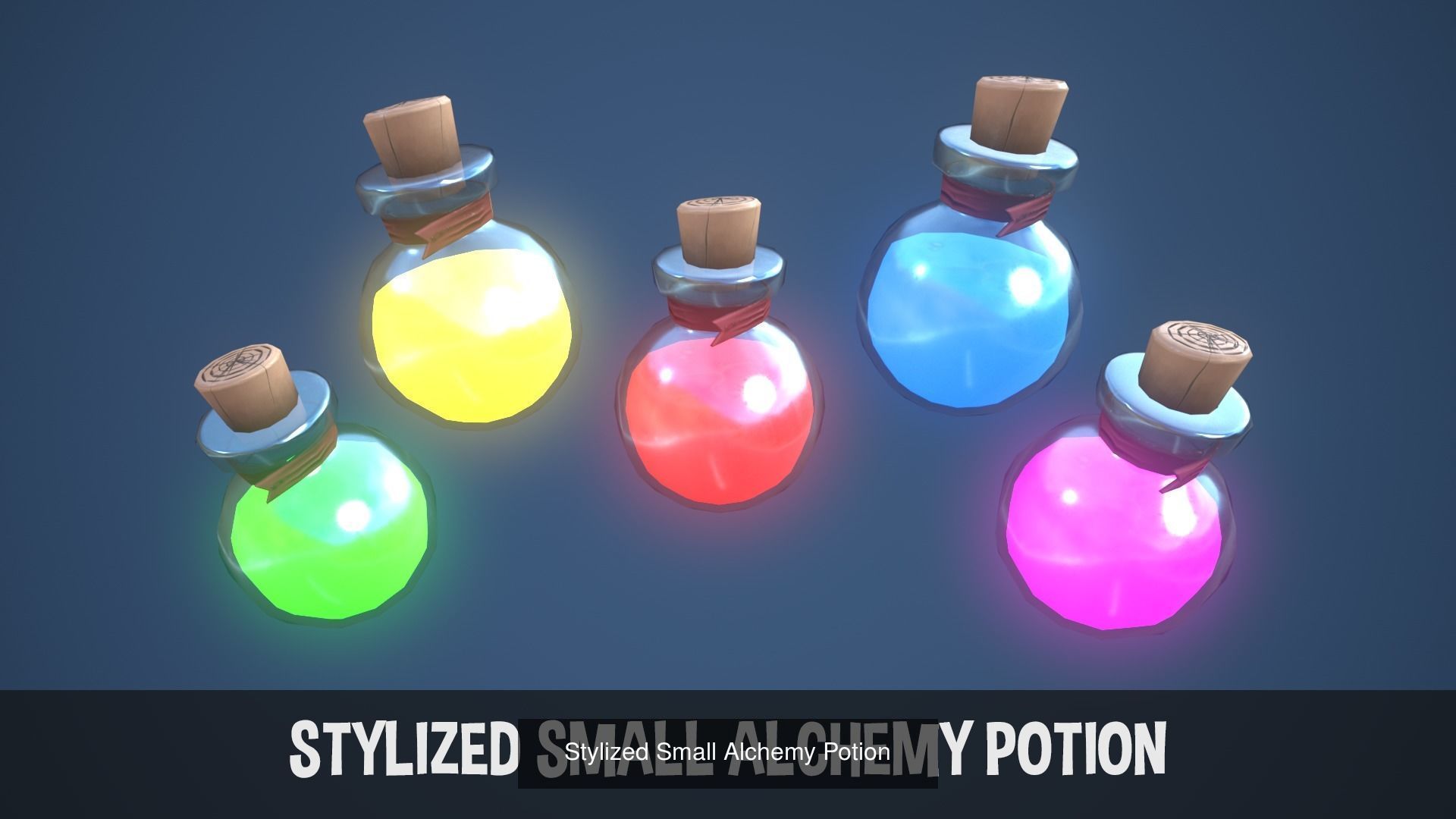 Stylized Alchemy Potions Pack 3D Model Collection_2