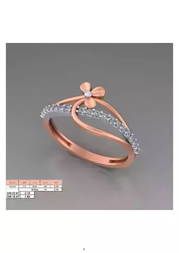 Gold silver rings package