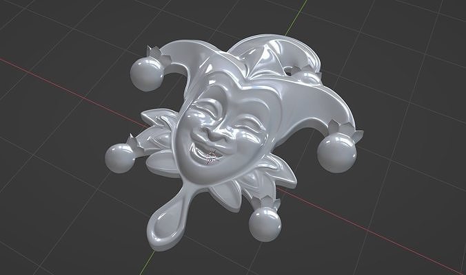 Buffoon jester mask 3D print model
