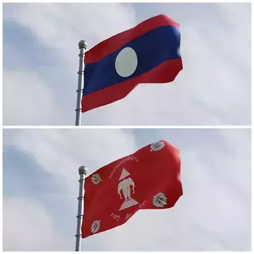 Animated Laos Flags