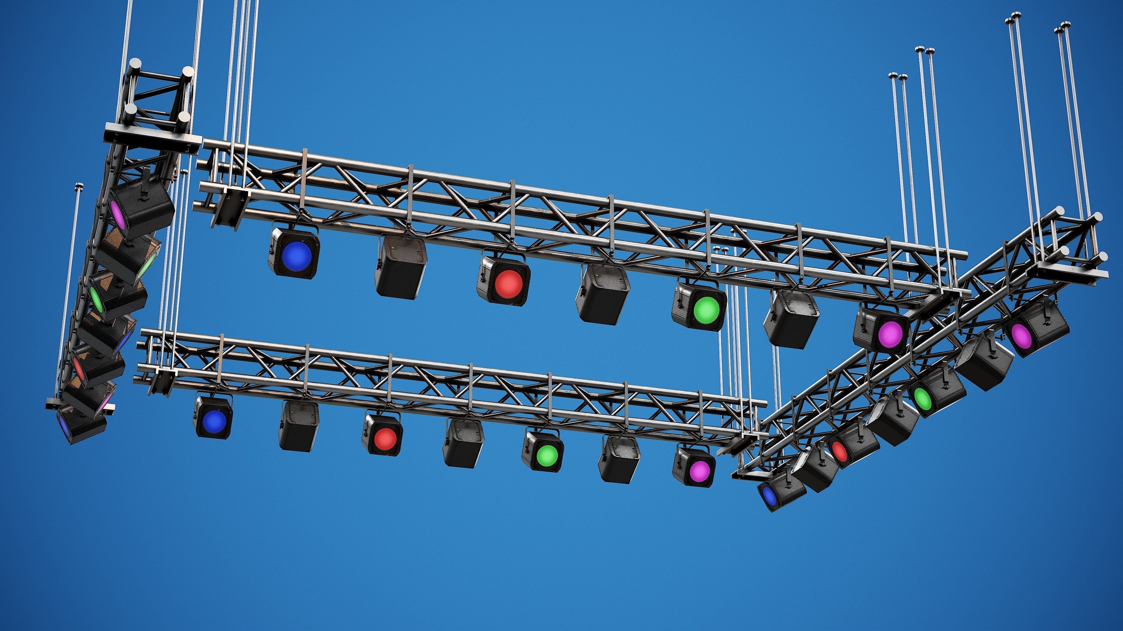 Light Truss - PBR Game Ready Props Low-poly 3D model_3