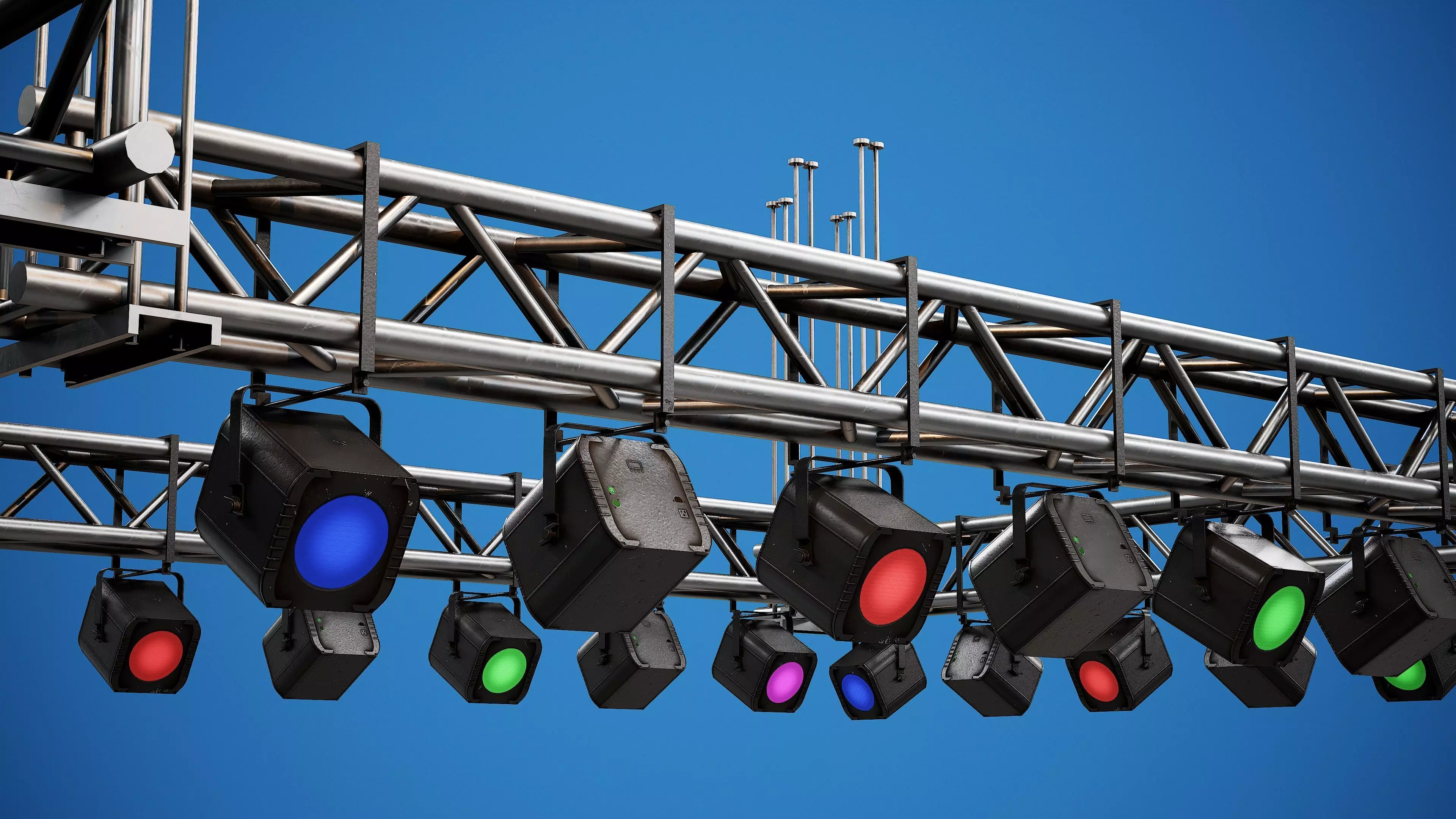 Light Truss - PBR Game Ready Props Low-poly 3D model_0
