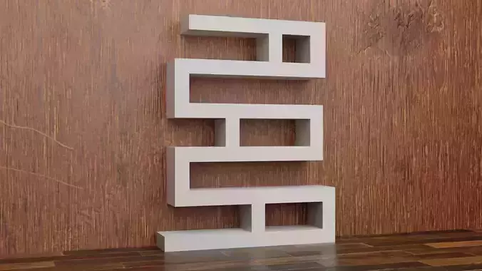 Bookshelf letter h wall shelf