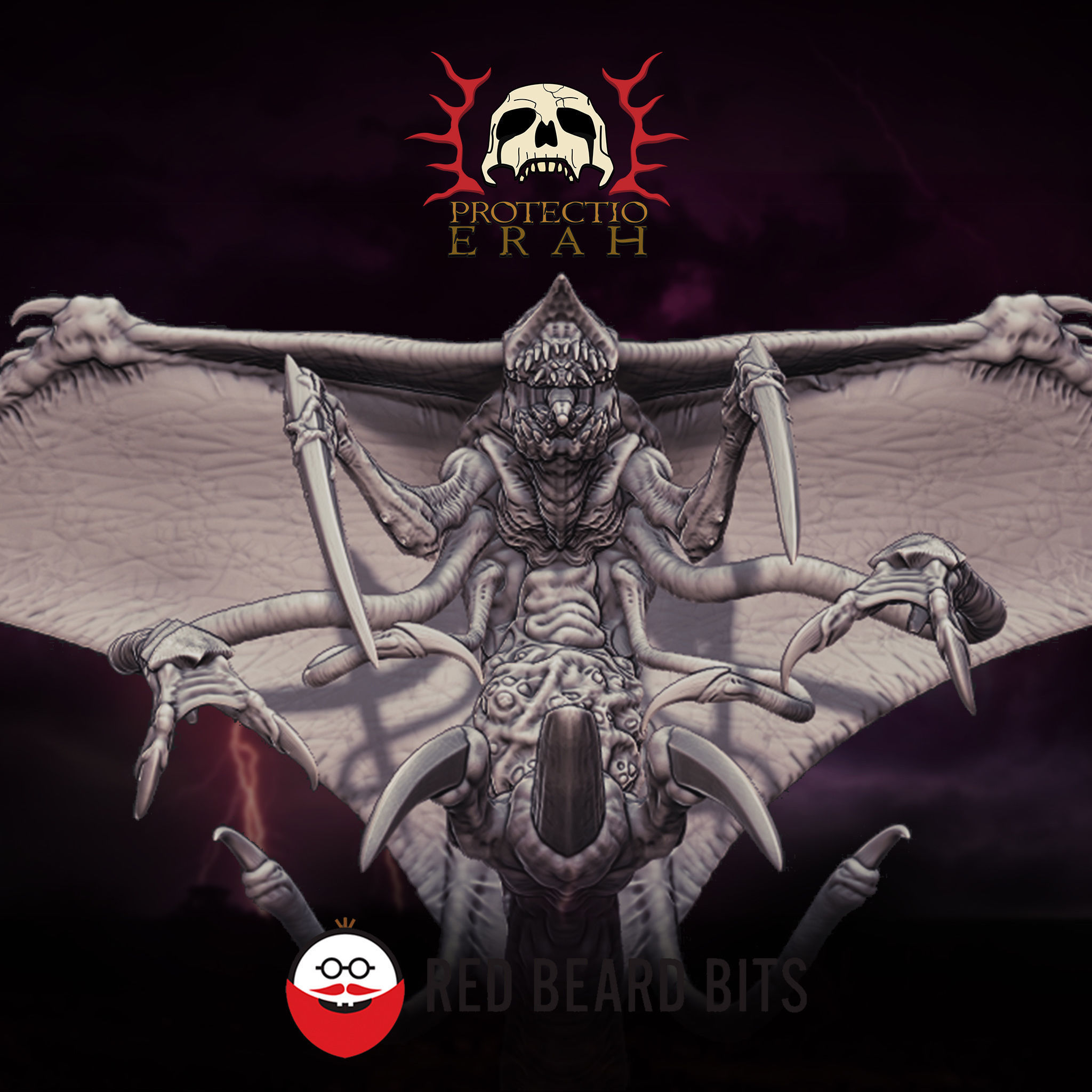 Xenoteras Parasyte Wyrm and Flying Swarms 3D print model_4