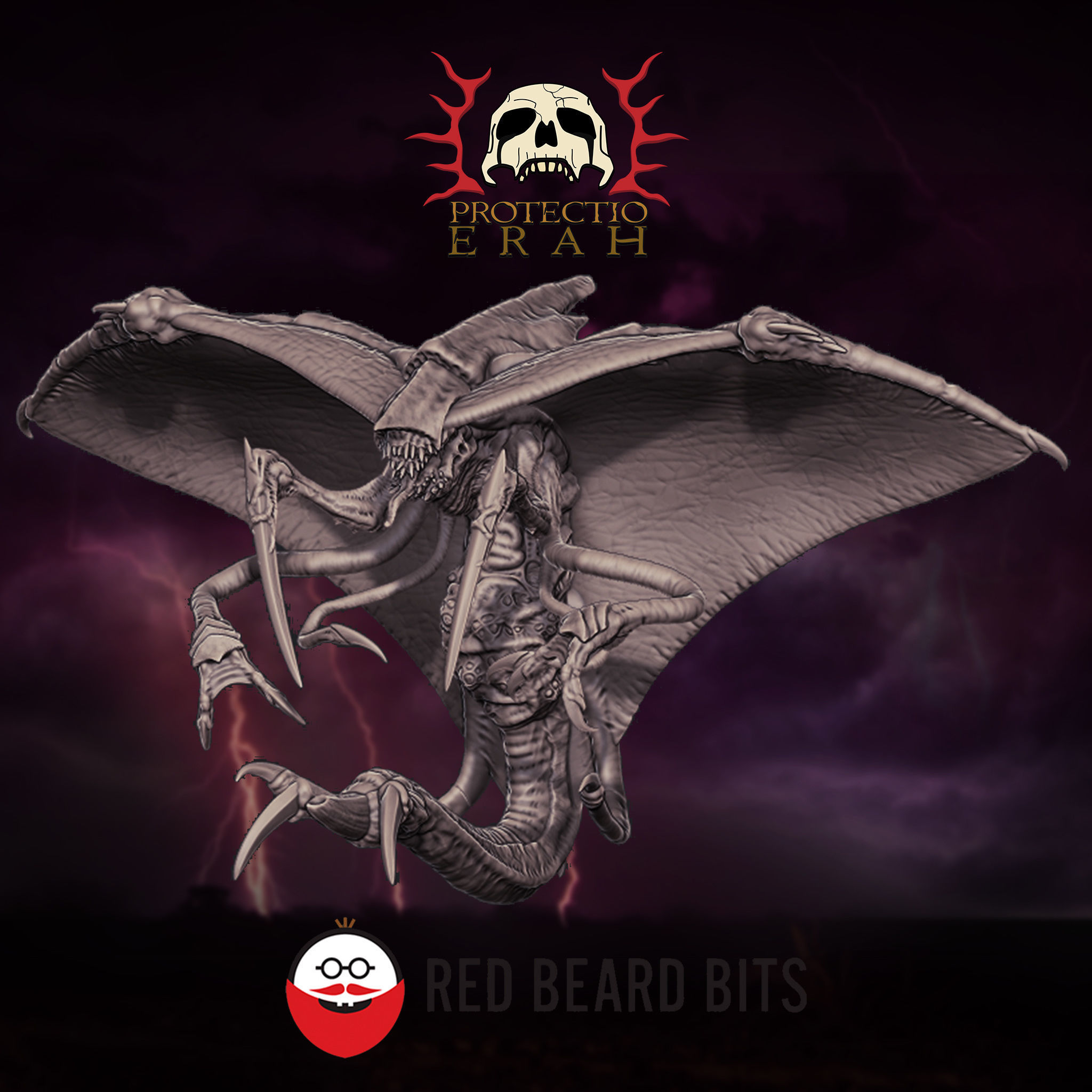 Xenoteras Parasyte Wyrm and Flying Swarms 3D print model_1