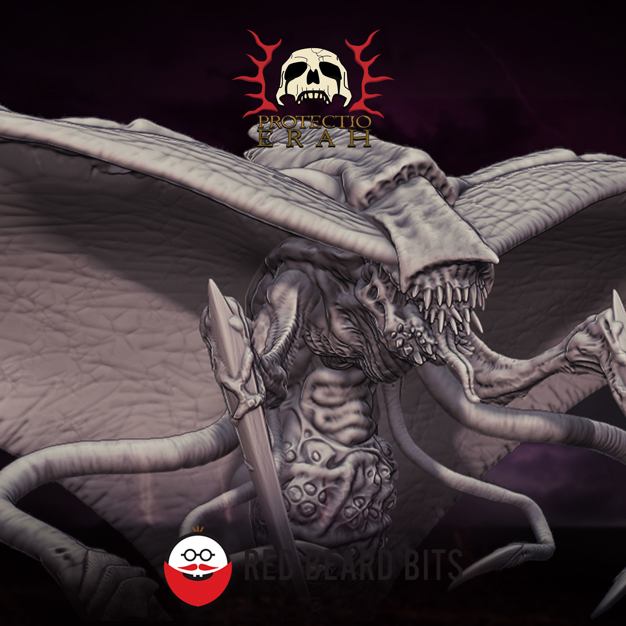 Xenoteras Parasyte Wyrm and Flying Swarms 3D print model_3