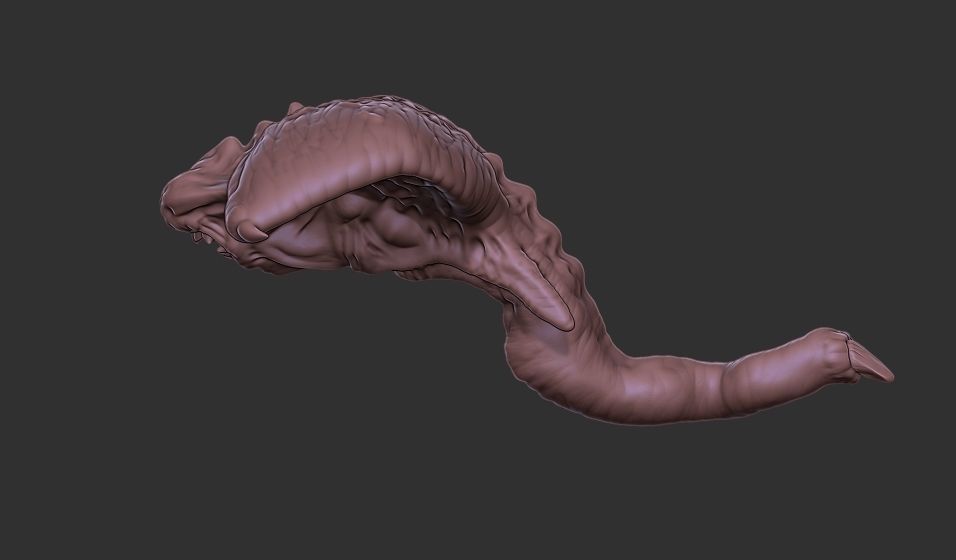 Xenoteras Parasyte Wyrm and Flying Swarms 3D print model_17