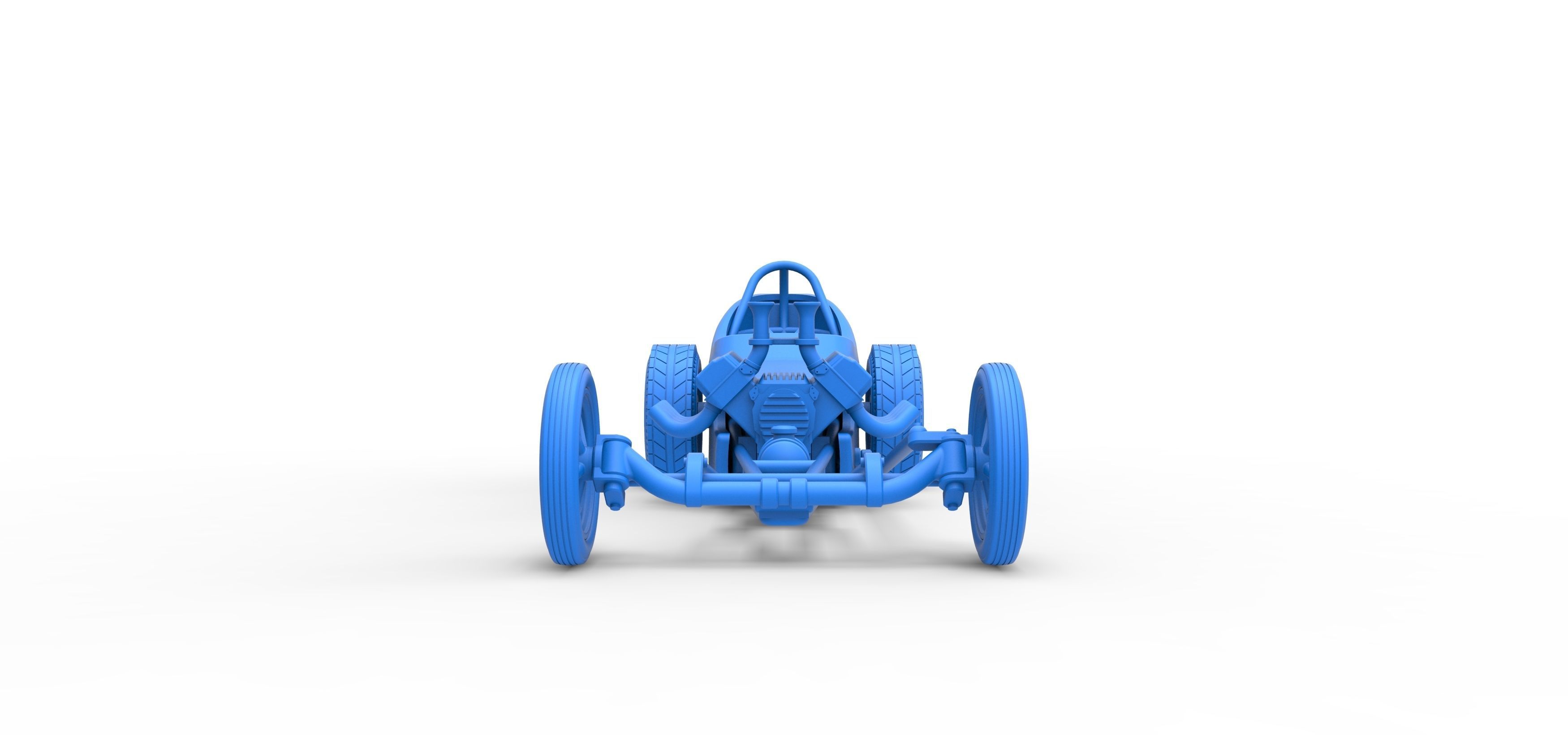 Front engine old school dragster with shell V5 Scale 1 to 25 3D print model_21