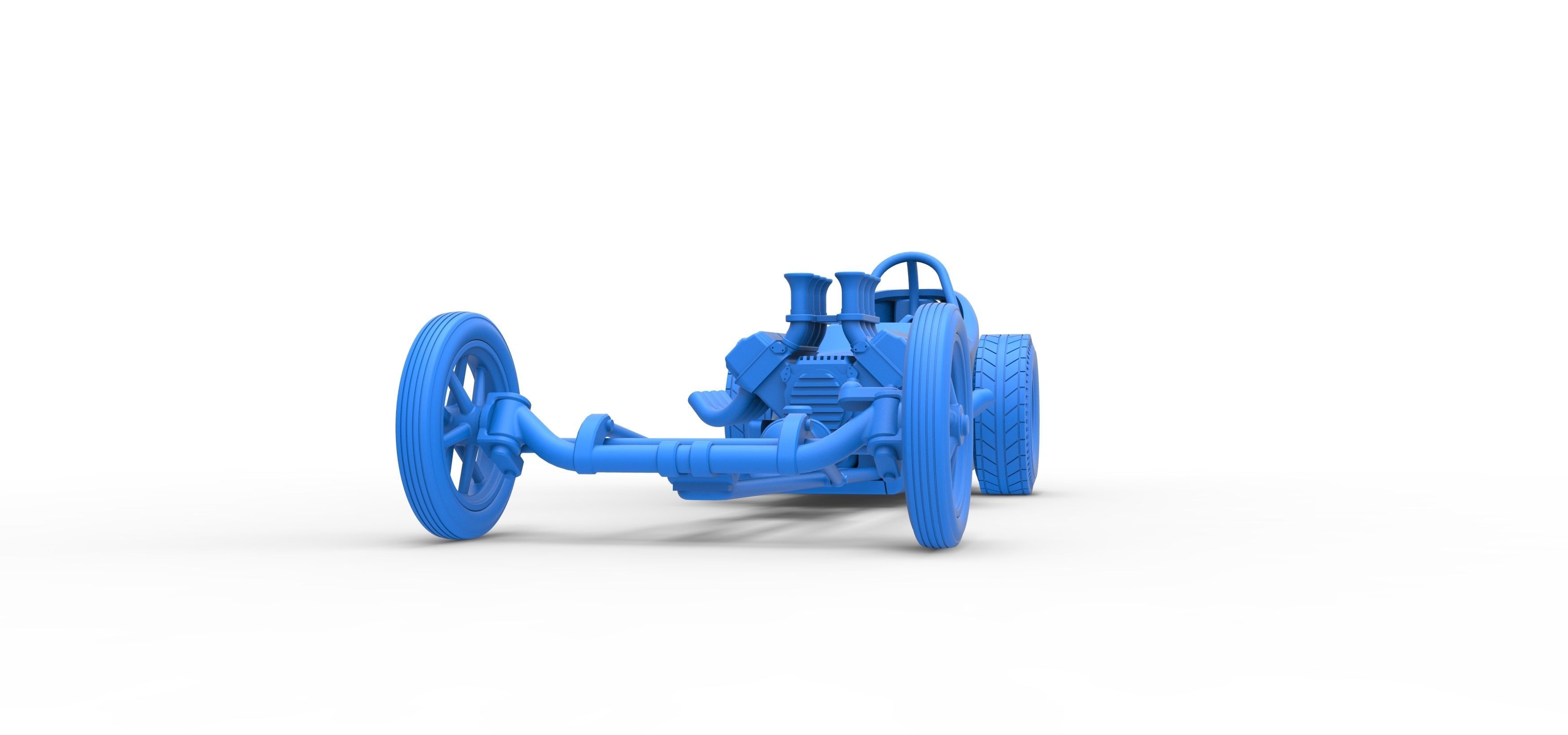 Front engine old school dragster with shell V5 Scale 1 to 25 3D print model_19