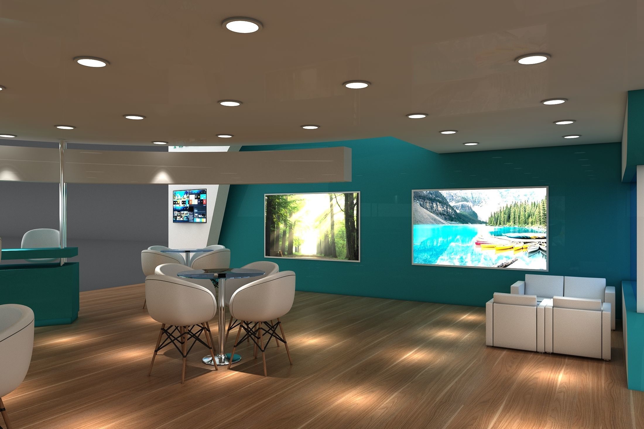 3D Booth Exhibition Stand Stall 8x10m Height 350 cm 3 Side Open 3D model_3