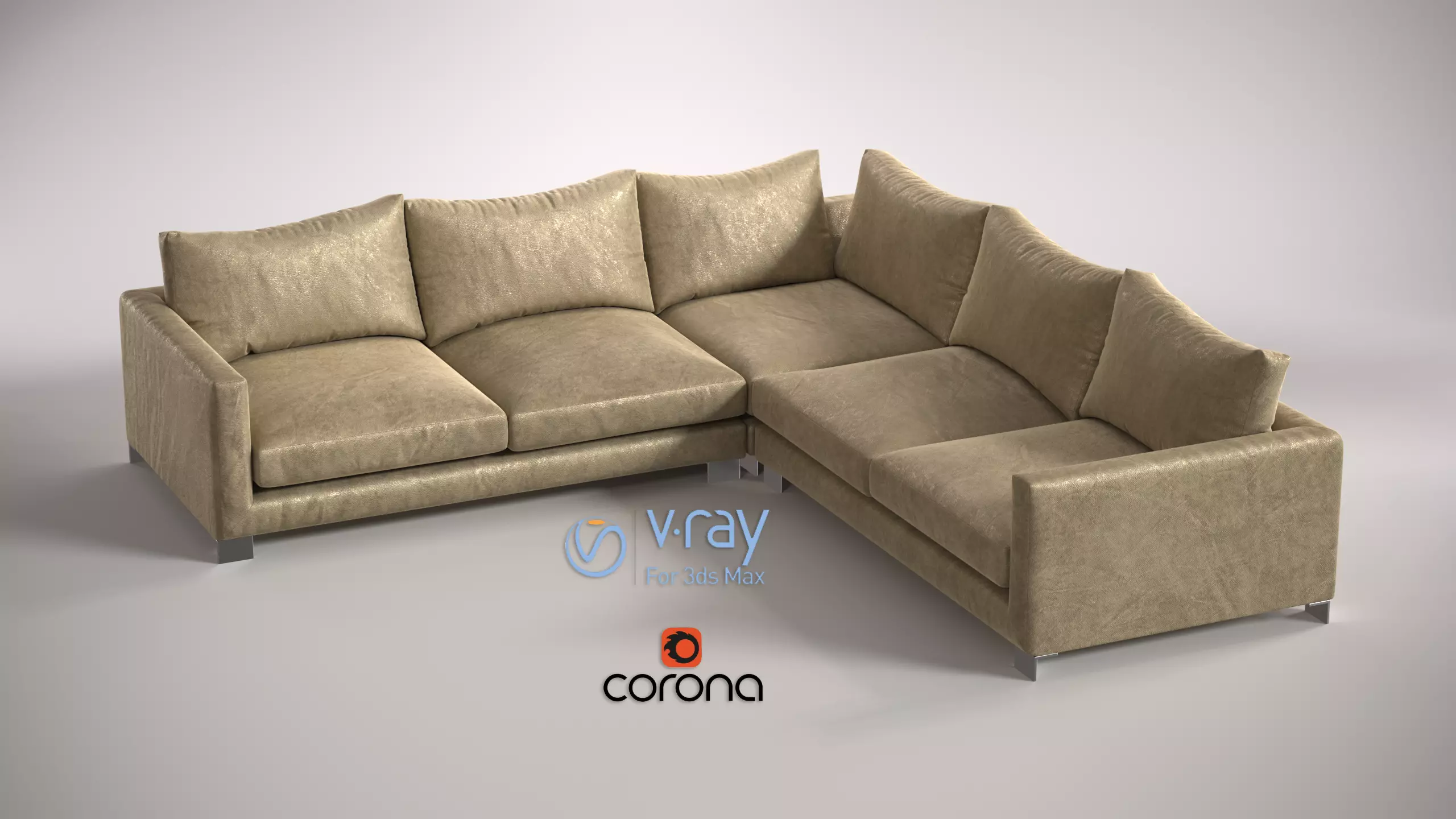 Sofa Zara Corner unit large  left hand facing extra deep 3D model_0