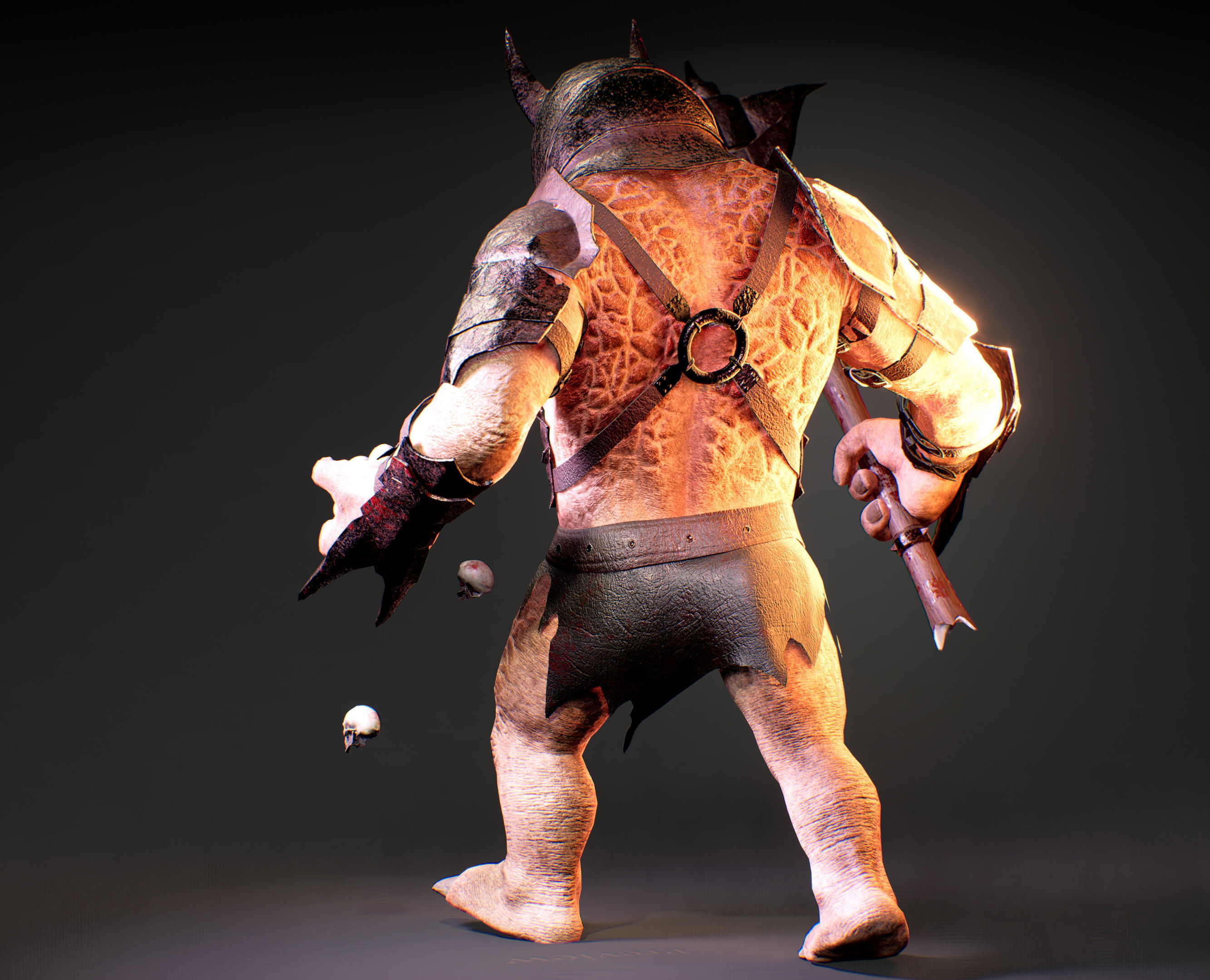 Attack Troll Game Character UE5 Low-poly 3D model_13